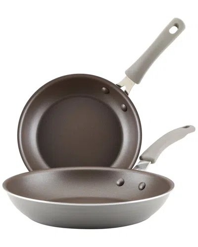 Rachael Ray Cook + Create Aluminum Nonstick Frying Pan Set, 2pc In Grey