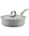 Rachael Ray Cook + Create Aluminum Nonstick Saute Pan With Lid, 3-quart In Grey