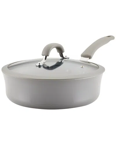 Rachael Ray Cook + Create Aluminum Nonstick Saute Pan With Lid, 3-quart In Grey