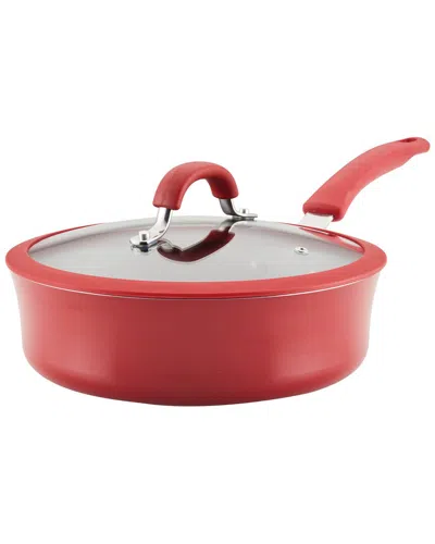 RACHAEL RAY RACHAEL RAY COOK + CREATE ALUMINUM NONSTICK SAUTE PAN WITH LID, 3-QUART