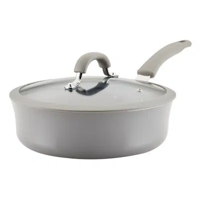Rachael Ray Cook + Create Aluminum Nonstick Saute Pan With Lid, 3-quart In Gray