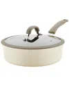 Rachael Ray Cook + Create Aluminum Nonstick Saute Pan With Lid In Brown