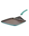Rachael Ray Cook + Create Aluminum 11-inch Nonstick Griddle Pan, Gray In Agave Blue