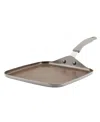 Rachael Ray Cook + Create Aluminum 11-inch Nonstick Griddle Pan, Gray In Grey