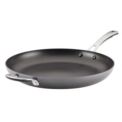 Rachael Ray Cook + Create Hard Anodized Nonstick Frying Pan With Helper Handle, 14-inch In Black