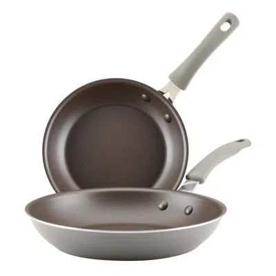 Rachael Ray Cook + Create Nonstick Frying Pans / Skillet Set, 9.5 Inch And 11.75 Inch In Gray