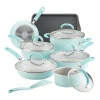 Rachael Ray Create Delicious 13-pc. Aluminum Non-stick Cookware Set In Blue