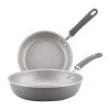 Rachael Ray Create Delicious 2-pc. Non-stick Skillet Set In Gray