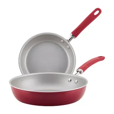 Rachael Ray Create Delicious 2-pc. Non-stick Skillet Set In Red
