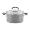 Rachael Ray Create Delicious 6-qt. Non-stick Stockpot With Lid In Gray
