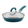 Rachael Ray Create Delicious 9.5" Non-stick Deep Skillet With Lid In Blue