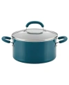 Rachael Ray Create Delicious Aluminum Nonstick 6-qt. Stockpot In Teal Shimmer