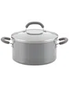 Rachael Ray Create Delicious 6-qt. Non-stick Stockpot With Lid In Grey