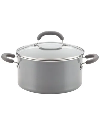 Rachael Ray Create Delicious Aluminum Nonstick Stockpot, 6-quart In Grey