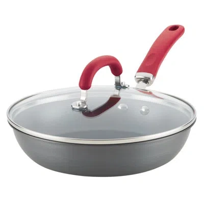 Rachael Ray Create Delicious Hard Anodized Aluminum Nonstick Deep Frying Pan, 10.25-inch In Gray