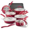 Rachael Ray Create Delicious Aluminum Nonstick Cookware Set In Pink