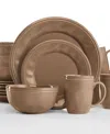 Rachael Ray Cucina 16 Pc. Dinnerware Set, Service For 4 In Brown