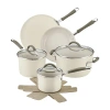 Rachael Ray Cucina Ceramic 10-pc. Non-stick Cookware Set In White