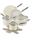 Rachael Ray Cucina Ceramic 10pc Nonstick Cookware Pots And Pan
