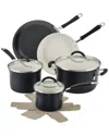 Rachael Ray Cucina Ceramic 10pc Peppercorn Nonstick Cookware P