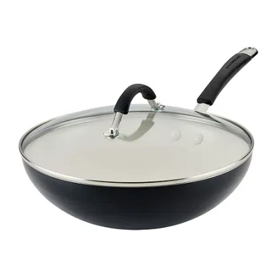 Rachael Ray Cucina Ceramic Non-stick 11" Stir Fry Pan In Black