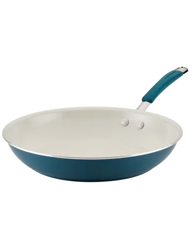 Rachael Ray Cucina Ceramic Blue 12.5in Nonstick Frying Pan In Marine Blue