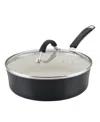Rachael Ray Cucina Ceramic Nonstick 3-quart Saute Pan With Lid In Peppercorn
