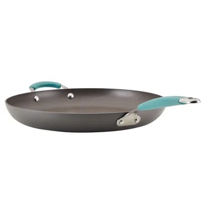 Rachael Ray Cucina Hard Anodized Nonstick Frying Pan With Helper Handle, 14 Inch In Agave Blue