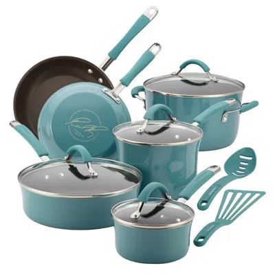Rachael Ray Cucina Nonstick Cookware Set, 12 Piece In Blue