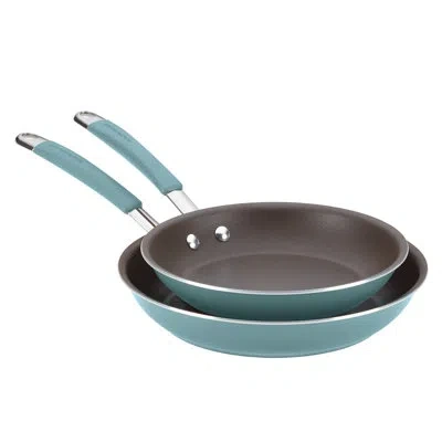 Rachael Ray Cucina Nonstick Frying Pans / Skillet Set, 9.25 Inch And 11 Inch In Agave Blue