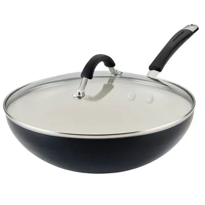 Rachael Ray Cucina Nonstick Stir Fry Pan With Lid, 11 Inch In Peppercorn