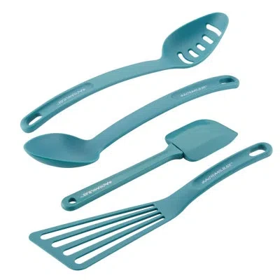 Rachael Ray Cucina Nylon Nonstick Cooking Utensil Set, 4 Piece In Agave Blue
