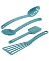 Rachael Ray Cucina Nylon Nonstick Tools 4pc Set In Blue