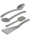 Rachael Ray Cucina Nylon Nonstick Tools 4pc Set In Grey