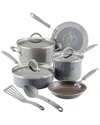 RACHAEL RAY RACHAEL RAY CUCINA PORCELAIN ENAMEL NONSTICK COOKWARE 10PC SET