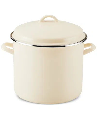 Rachael Ray Enamel On Steel 12-qt. Covered Stockpot In Brown