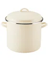 Rachael Ray Enamel On Steel 12-qt. Covered Stockpot In Brown