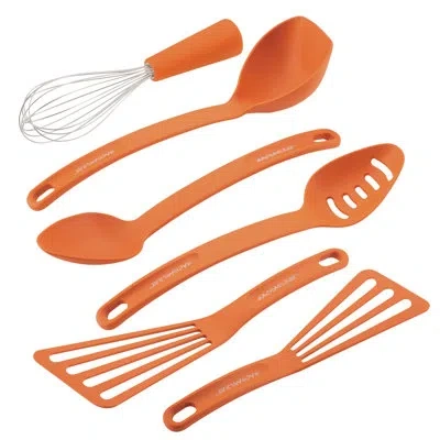 Rachael Ray Kitchen Utensils And Cooking Tools Set, 6-piece In Orange