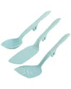 Rachael Ray Lazy 3pc Nonstick Kitchen Utensil Set In Blue