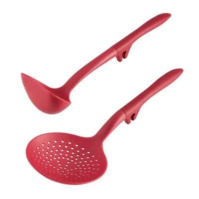 Rachael Ray Lazy Tools Kitchen Cooking Utensils Set, 2 Piece, Red