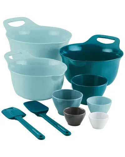 Rachael Ray Melamine 10pc Mix & Measure Set In Blue