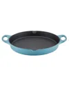 Rachael Ray Nitro Cast Iron 14" Skillet With Side Handles In Agave Blue