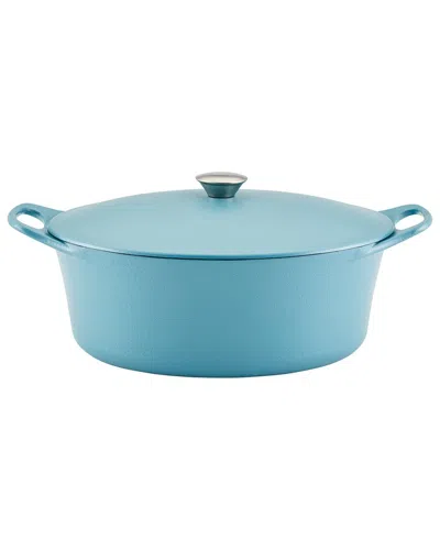 Rachael Ray Nitro Cast Iron 6.5 Quart Dutch Oven In Blue