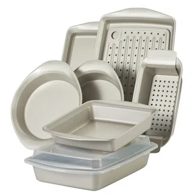 Rachael Ray Nonstick Bakeware / Baking Pans Set, 10 Piece In Silver