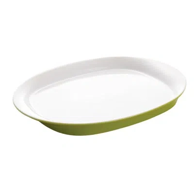 Rachael Ray Round & Square Serveware 16.25" Oval Platter In Green