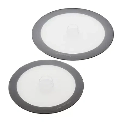 Rachael Ray Silicone Suction 2-pc. Lid Set In Gray