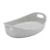 Rachael Ray Stoneware Bubble And Brown 4.5-qt. Oval Baker In Gray