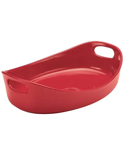 Rachael Ray Stoneware Bubble & Brown Oval Baker