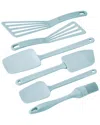 Rachael Ray Tools And Gadgets 5-pc. Lazy Crush & Chop, Flexi Turner, And Scraping Spoon Set In Blue