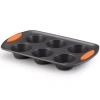 Rachael Ray Yum-o! Nonstick Bakeware Oven Lovin' 6-cup Muffin Pan In Gray
